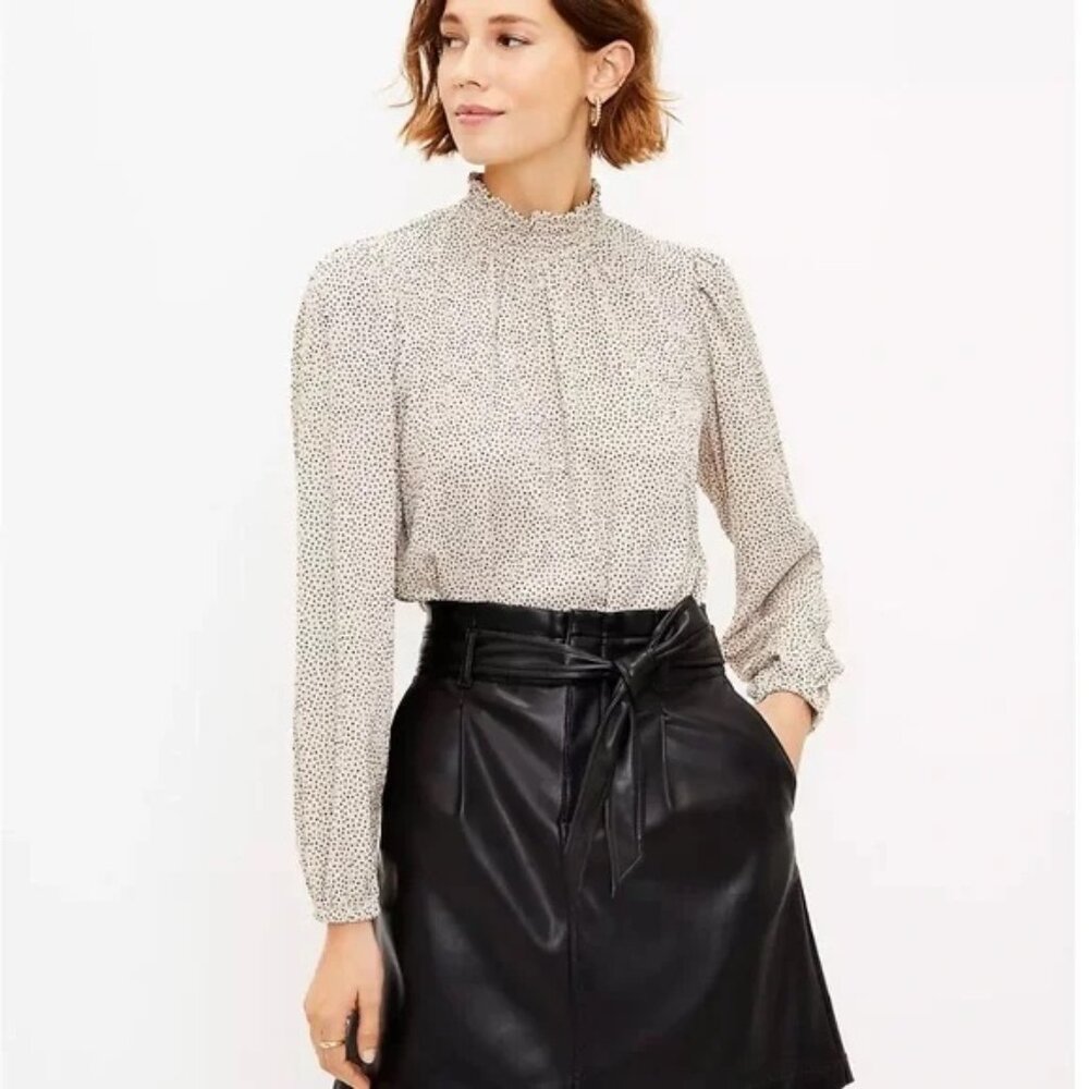 LOFT Faux Leather Skirt
